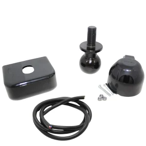 KIT BLACK PARA ENGATE CAPA 90MM + ESFERA 50MM + TOMADA 6 POLOS COM FIO